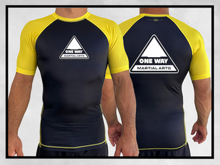 One Way Martial Arts Short Sleeve Ranked Rash Guard (Kids)